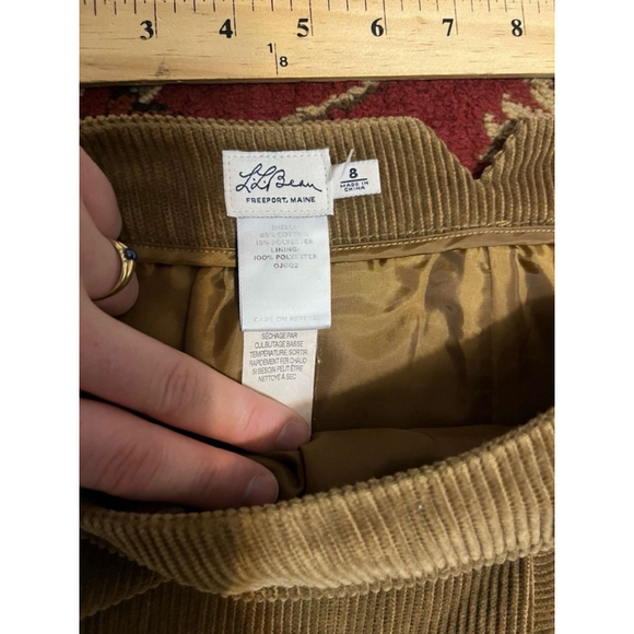 Women’s 1950’s/60’s Made in USA L.L Bean Brown Corduroy Mini Skirt Size 8 - Picture 4 of 8